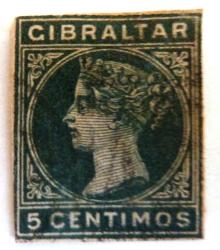 Foto 1 Sello sin identificar: SELLO GIBRALTAR 1889. USADO CON MARCA DE CHARNELA.