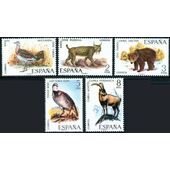 FAUNA HISPANICA - AÑO 1971 - Nº EDIFIL 2036-40 - NUEVOS SIN SEÑAL DE FIJASELLOS