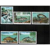 FAUNA HISPANICA - PECES - AÑO 1977 - Nº EDIFIL 2403-07 - NUEVOS SIN SEÑAL DE FIJASELLOS