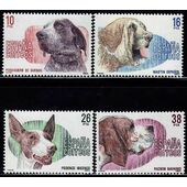 FAUNA HISPANICA - PERROS DE RAZA - AÑO 1983 - Nº EDIFIL 2711-13 - NUEVOS SIN SEÑAL DE FIJASELLOS